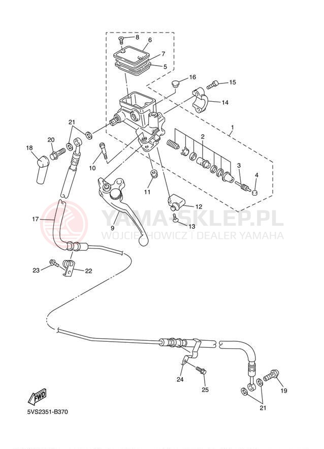 Schemat "Pompa hamulcowa przednia" do Yamaha FJR1300ABS FJR13AT/FJR13ATC