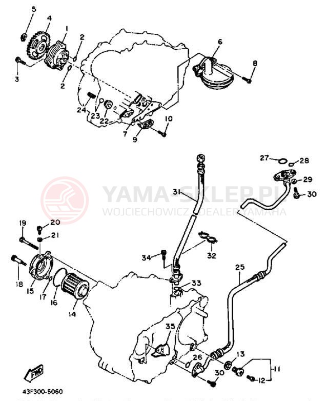 Schemat "Pompa olejowa" do Yamaha XT600TC/XT600T