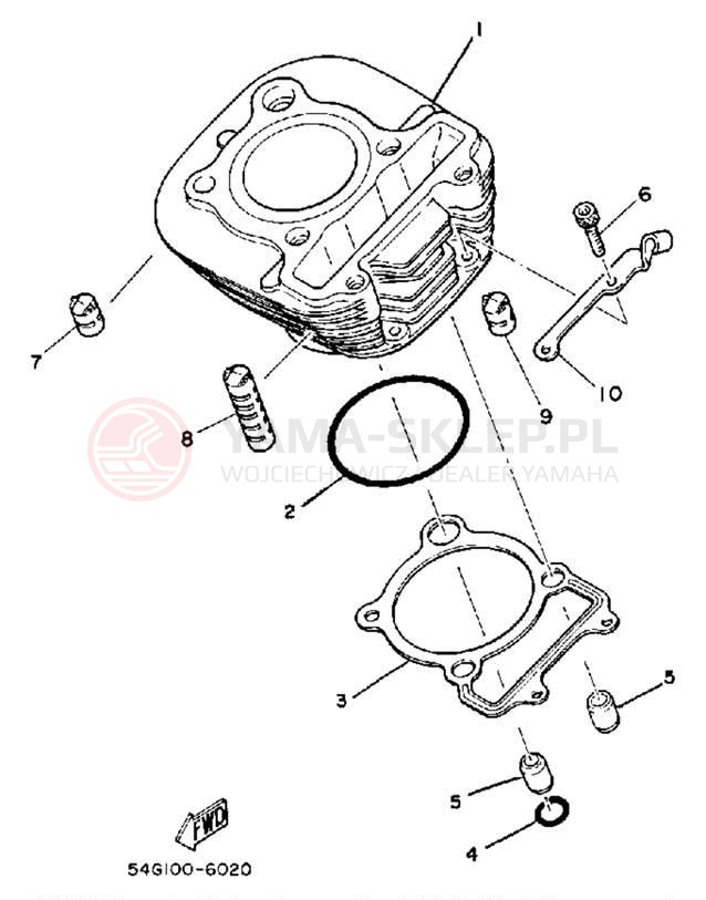 Schemat "cylinder" do Yamaha BIG WHEEL ELEC START BW200ES