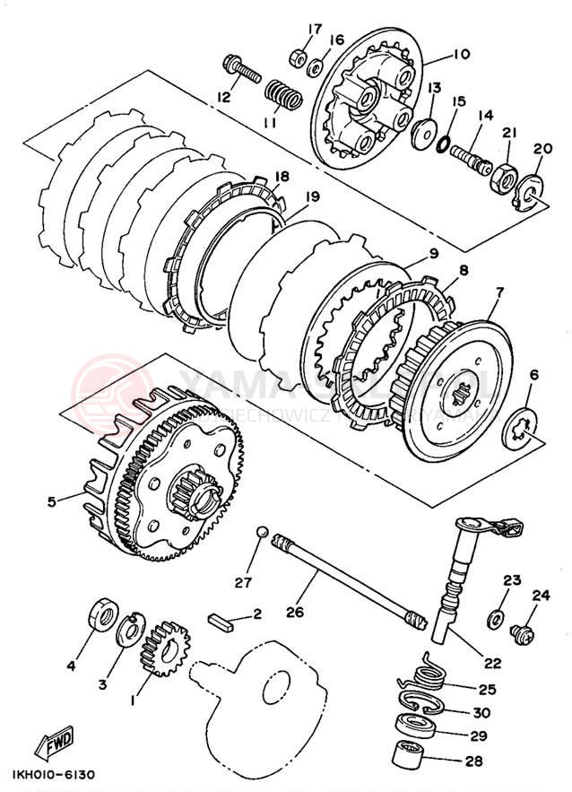 Schemat "sprzęgło" do Yamaha SEROW XT225F/XT225FC