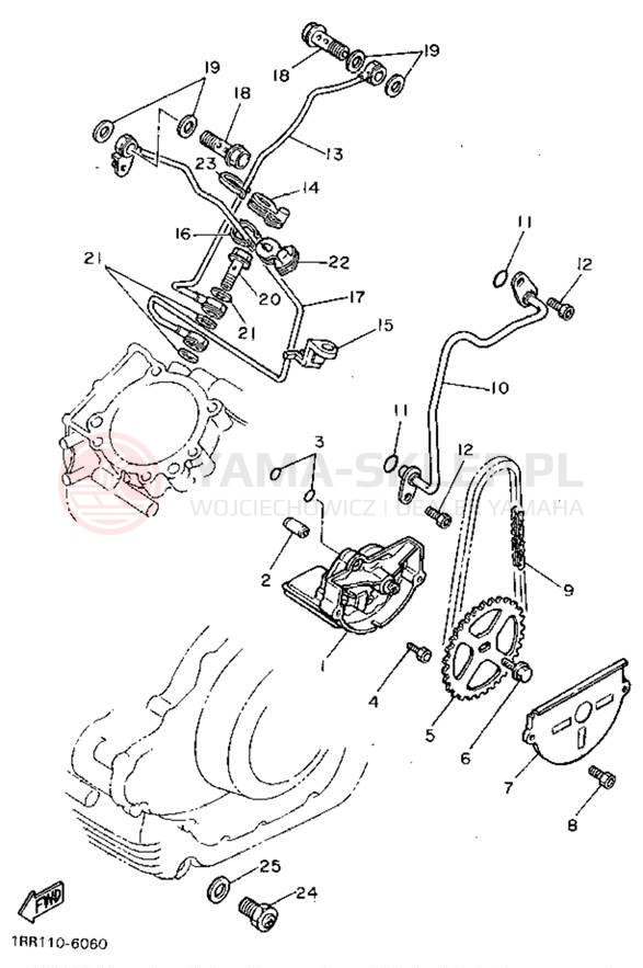 Schemat "Pompa olejowa" do Yamaha VIRAGO 750 XV750GC/XV750G