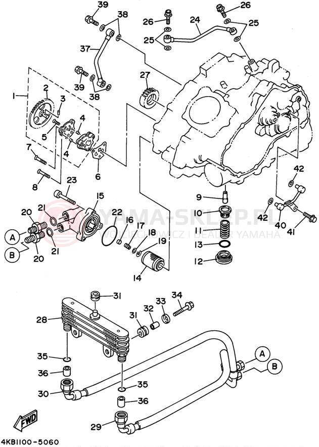 Schemat "Pompa olejowa" do Yamaha YFM35FXG_M