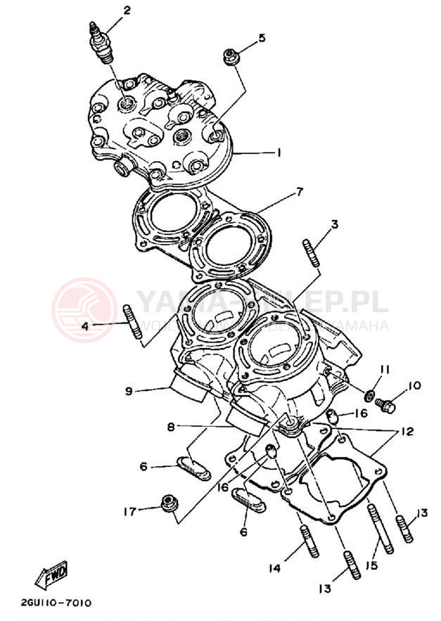 Schemat "cylinder" do Yamaha YFZ350T