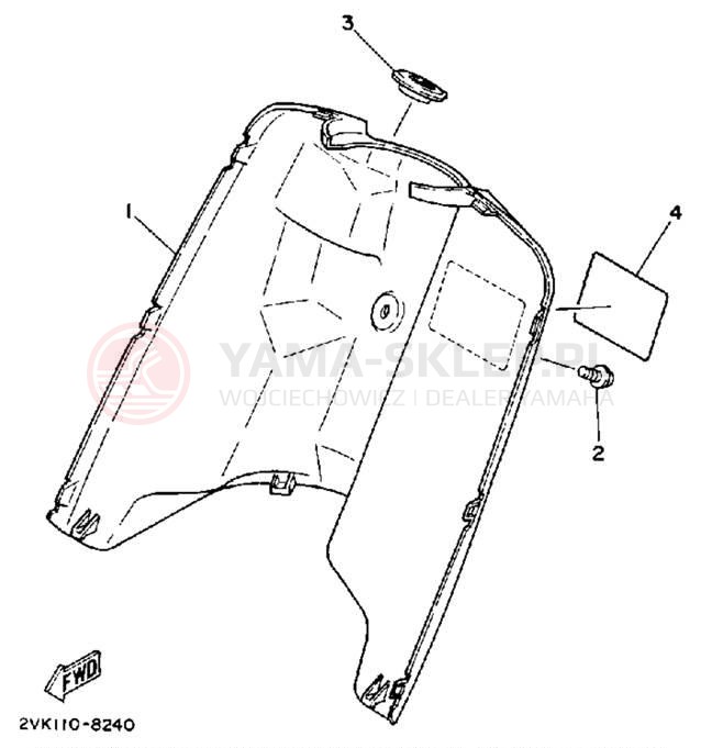 Schemat "Nadwozie przód" do Yamaha CG50EU