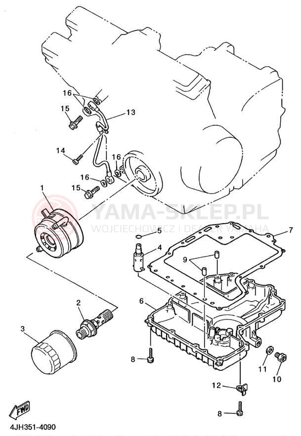 Schemat "Chłodnica oleju" do Yamaha YZF600RHC/YZF600RH