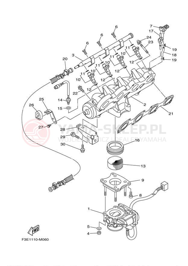 Schemat "Wtrysk paliwa" do Yamaha SX192 RM1800DN/RM1800CN