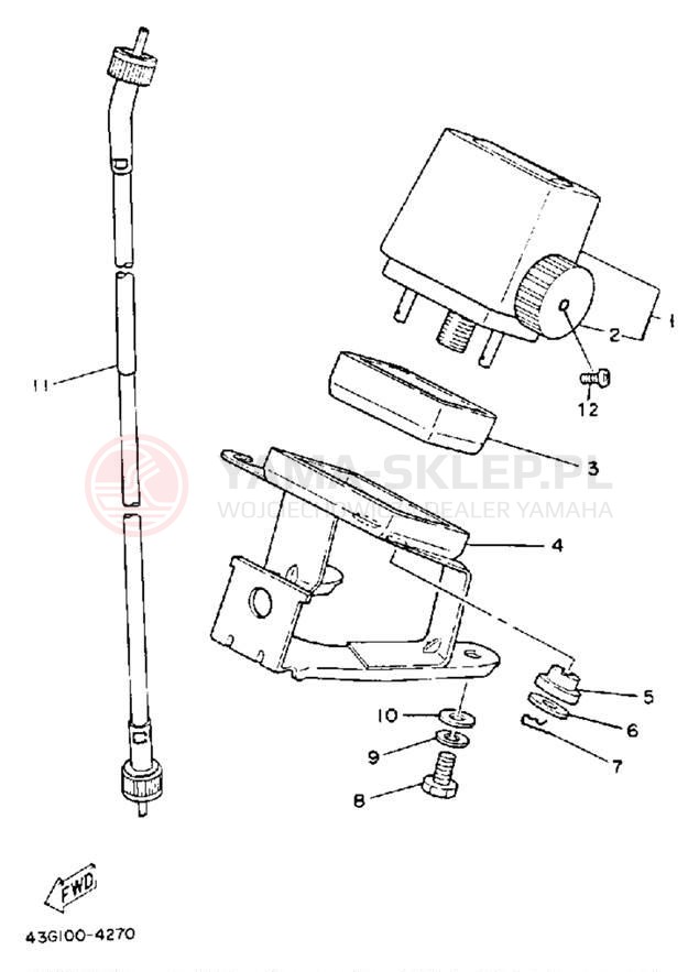 Schemat "licznik" do Yamaha IT200S