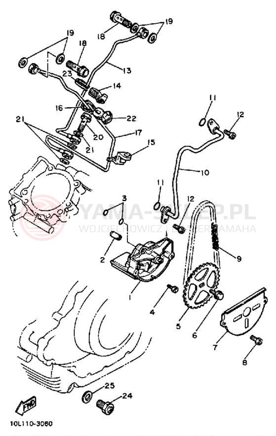 Schemat "Pompa olejowa" do Yamaha VIRAGO 700 XV700NC/XV700N