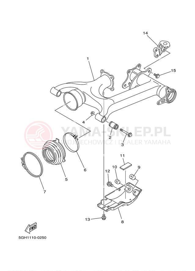 Schemat "wahacz" do Yamaha KODIAK 2WD YFM400AN