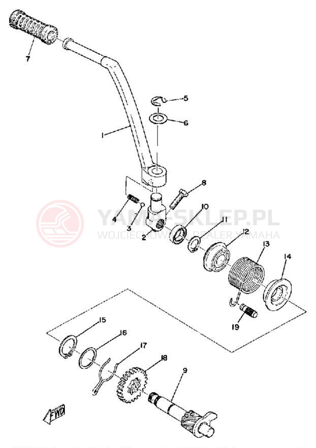 Schemat "kopniak" do Yamaha RD60B