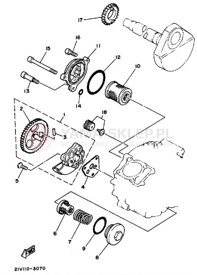 Schemat "Pompa olejowa" do Yamaha YTM200N