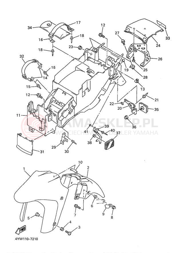 Schemat "błotnik" do Yamaha YZF1000RJC/YZF1000RJ
