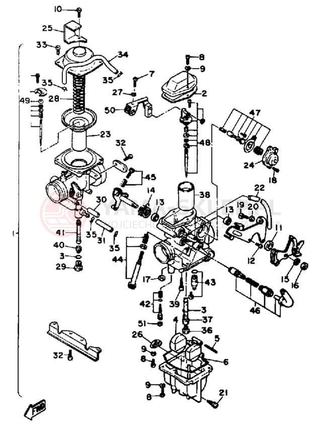 Schemat "Gaźnik" do Yamaha SRX600S/SRX600SC