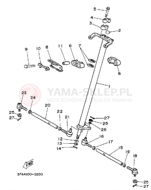 Schemat "Półki zawieszenia" do Yamaha YFA1D