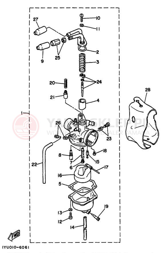 Schemat "Gaźnik" do Yamaha RAZZ SH50N