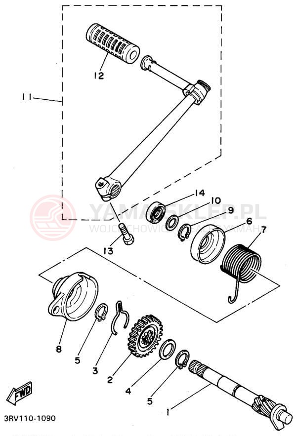 Schemat "rozrusznik" do Yamaha Y-ZINGER PW80G