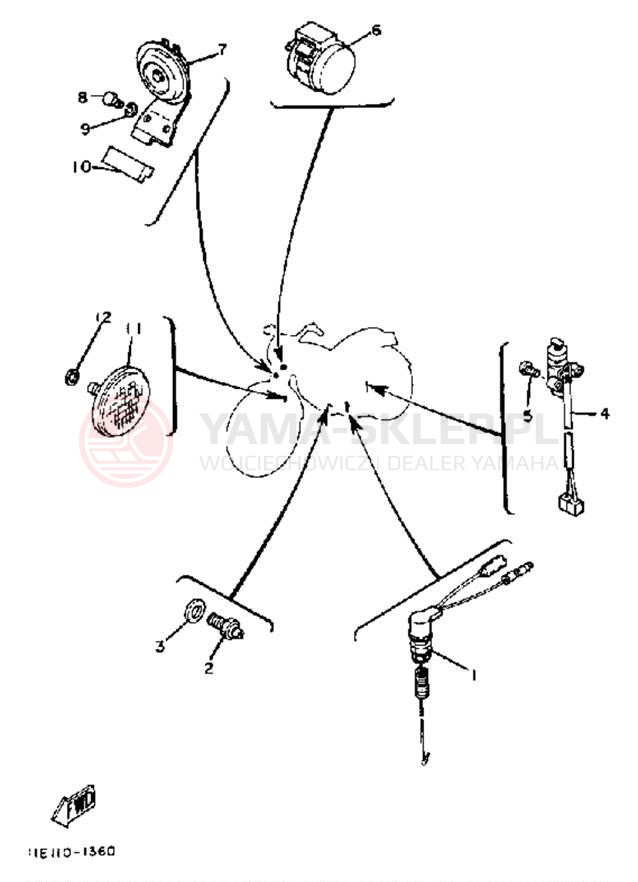 Schemat "układ elektryczny" do Yamaha SR185J