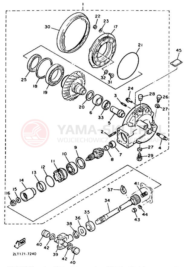 Schemat "Wał napędowy" do Yamaha V-MAX 1200 VMX12AC/VMX12A