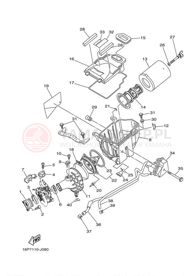Schemat "Wtrysk paliwa" do Yamaha YFZ450R YFZ450RZL