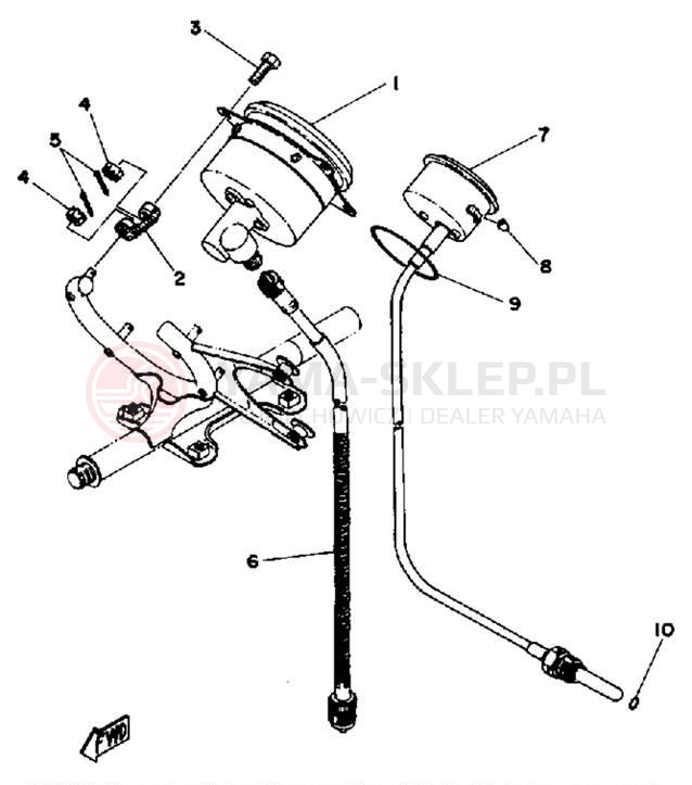 Schemat "licznik" do Yamaha TZ350D/TZ250D