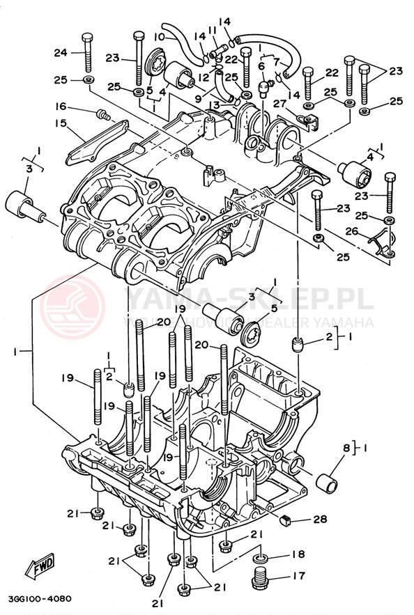 Schemat "Obudowa silnika" do Yamaha BANSHEE YFZ350H_MN