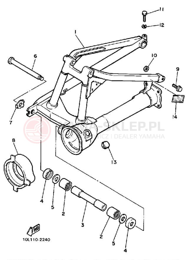 Schemat "wahacz" do Yamaha MIDNIGHT VIRAGO 750 XV750MK