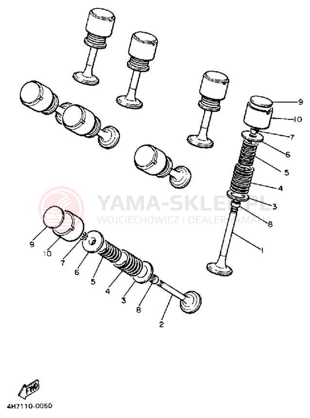 Schemat "zawory" do Yamaha FJ1200A/FJ1200AC