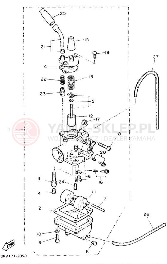 Schemat "Gaźnik" do Yamaha Y-ZINGER PW80F