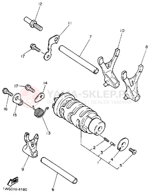 Schemat "Wodziki, automat" do Yamaha FZR400A