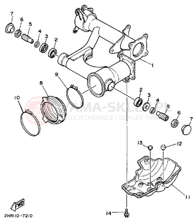 Schemat "wahacz" do Yamaha BIG BEAR 4WD YFM350FWT