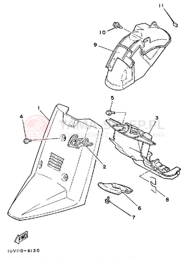 Schemat "błotnik" do Yamaha CE50ES