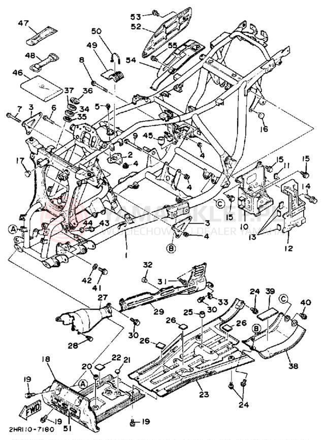 Schemat "rama" do Yamaha BIG BEAR 4WD YFM350FWT