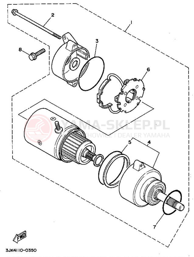 Schemat "rozrusznik" do Yamaha VIRAGO 750 XV750DC/XV750D