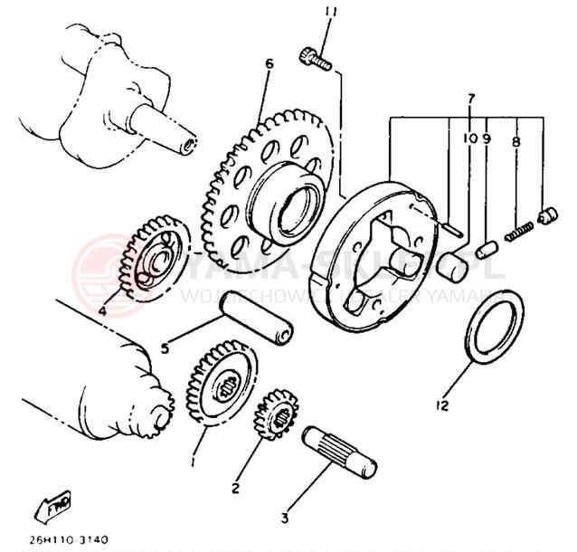 Schemat "rozrusznik" do Yamaha XVZ13TC/XVZ13T