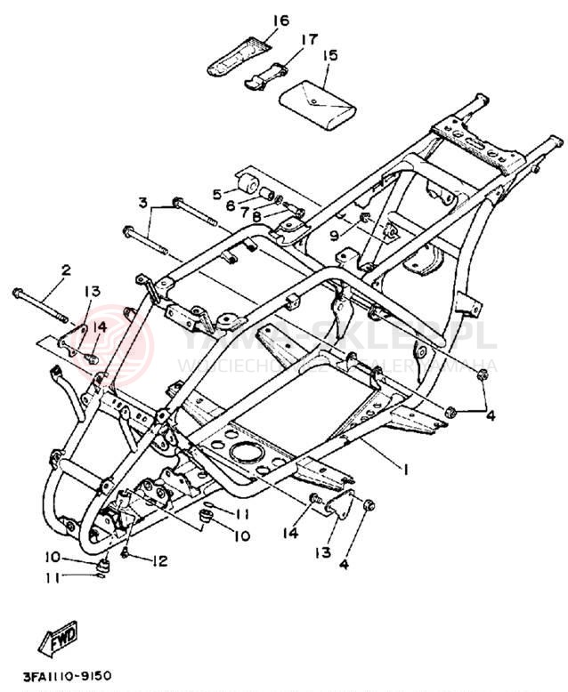 Schemat "rama" do Yamaha BREEZE YFA1W
