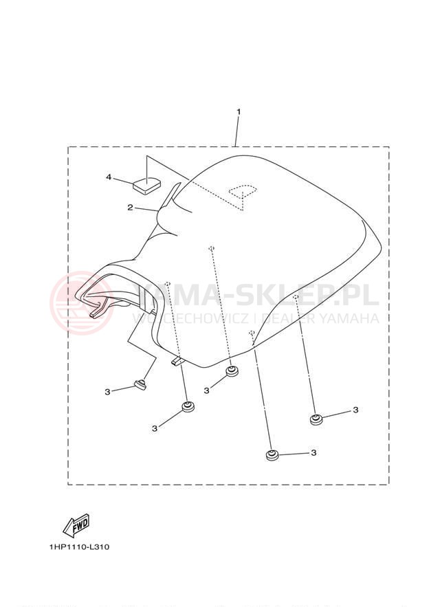 Schemat "siedzenie" do Yamaha YFM700DEL/YFM700DEG