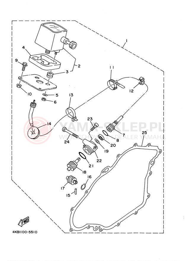 Schemat "licznik" do Yamaha WOLVERINE YFM35FXT