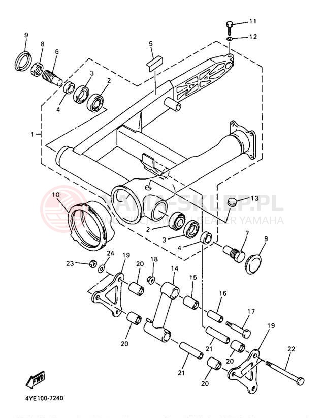 Schemat "wahacz" do Yamaha XVZ13LTJ/XVZ13LTJC