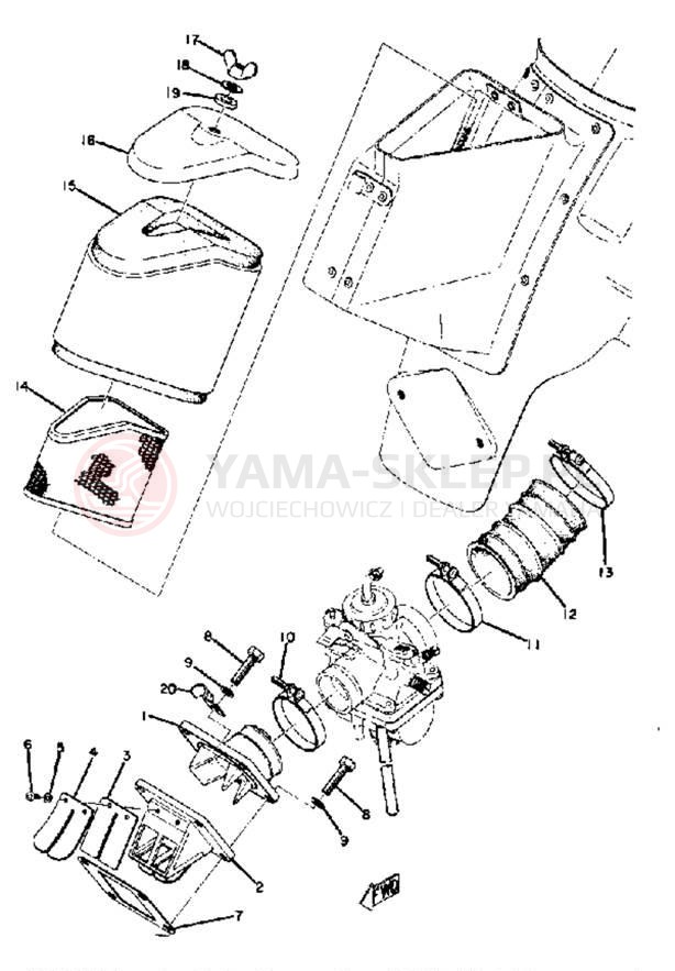 Schemat "Wtrysk paliwa" do Yamaha YZ125C