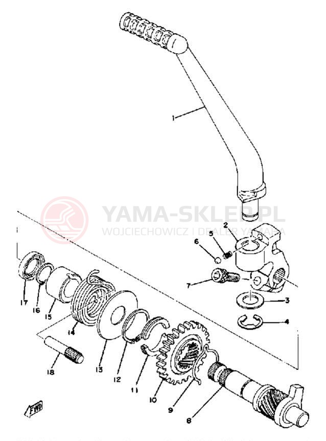 Schemat "rozrusznik" do Yamaha YZ100D