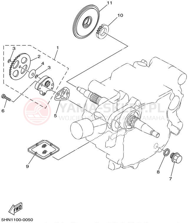 Schemat "Pompa olejowa" do Yamaha TTR90 TTR90P