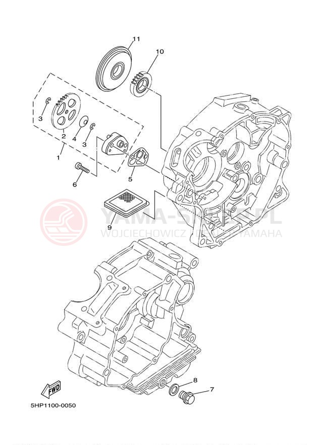 Schemat "Pompa olejowa" do Yamaha TTR125L TTR125LM