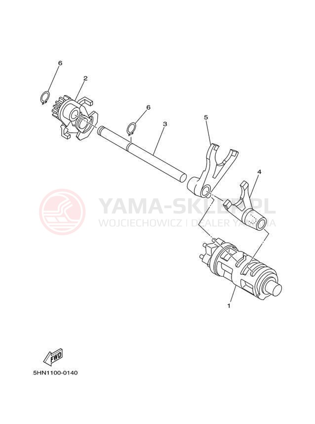 Schemat "Wodziki, automat" do Yamaha TT-R90E TTR90ET