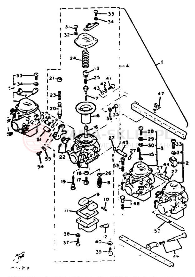 Schemat "Gaźnik" do Yamaha XJ750J