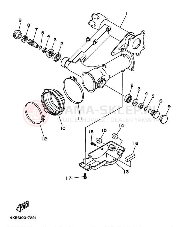 Schemat "wahacz" do Yamaha WOLVERINE YFM35FXK