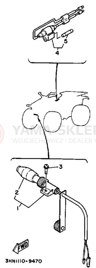Schemat "układ elektryczny" do Yamaha BIG BEAR 4WD YFM350FWW