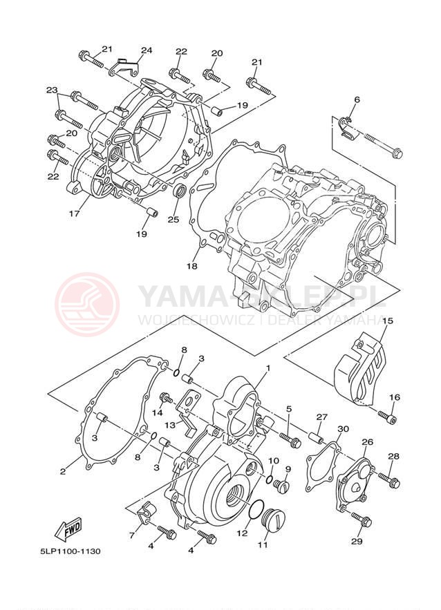 Schemat "Pokrywa silnika" do Yamaha 660R RAPTOR YFM660RN/YFM660RNC