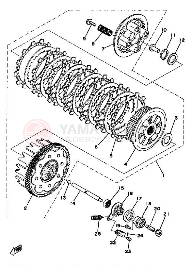 Schemat "sprzęgło" do Yamaha XS360C