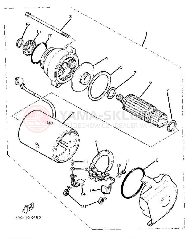 Schemat "rozrusznik" do Yamaha XJ1100J