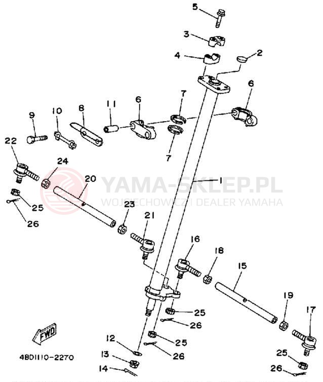 Schemat "Półki zawieszenia" do Yamaha YFB250D_MN